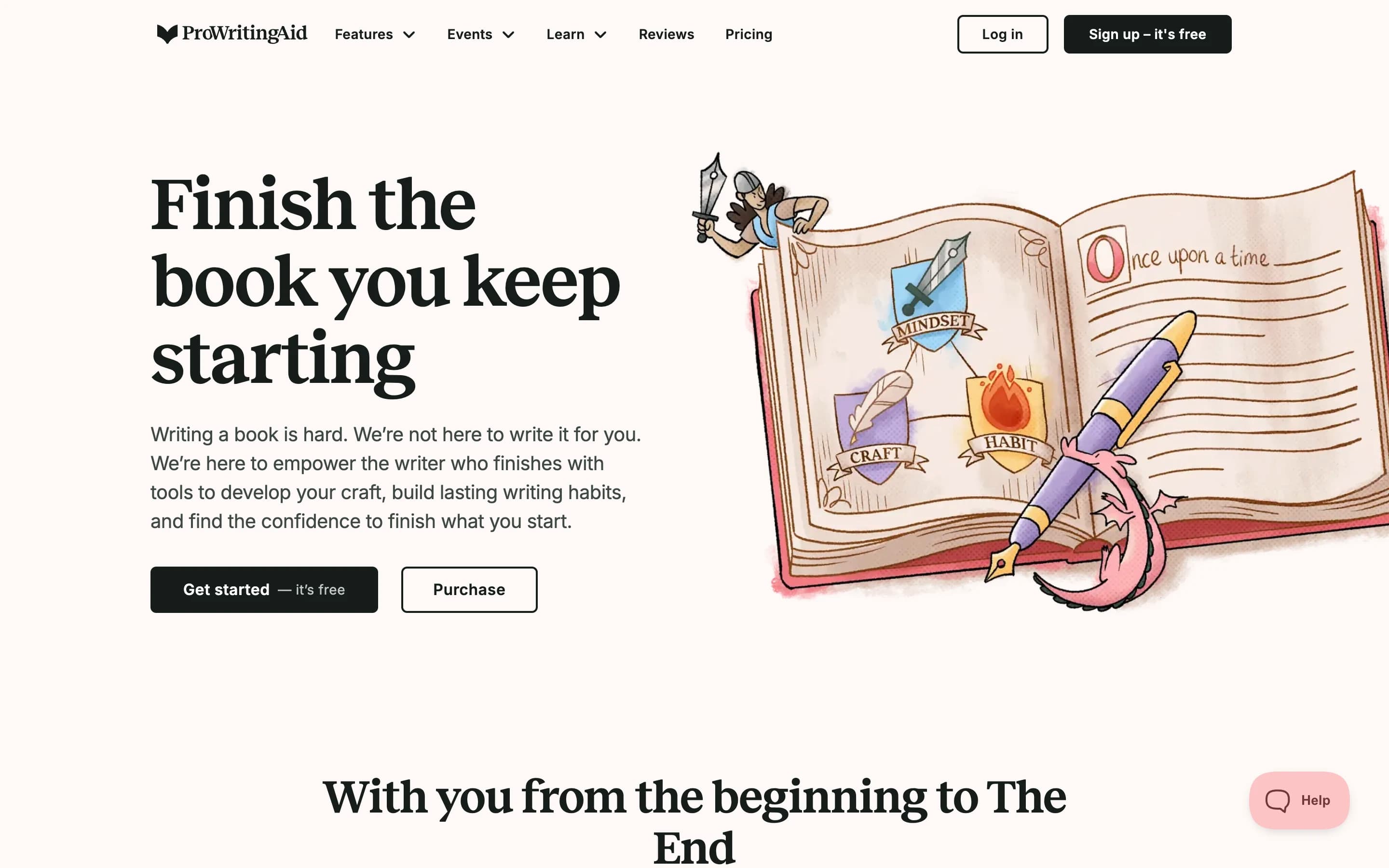 The ProWritingAid homepage