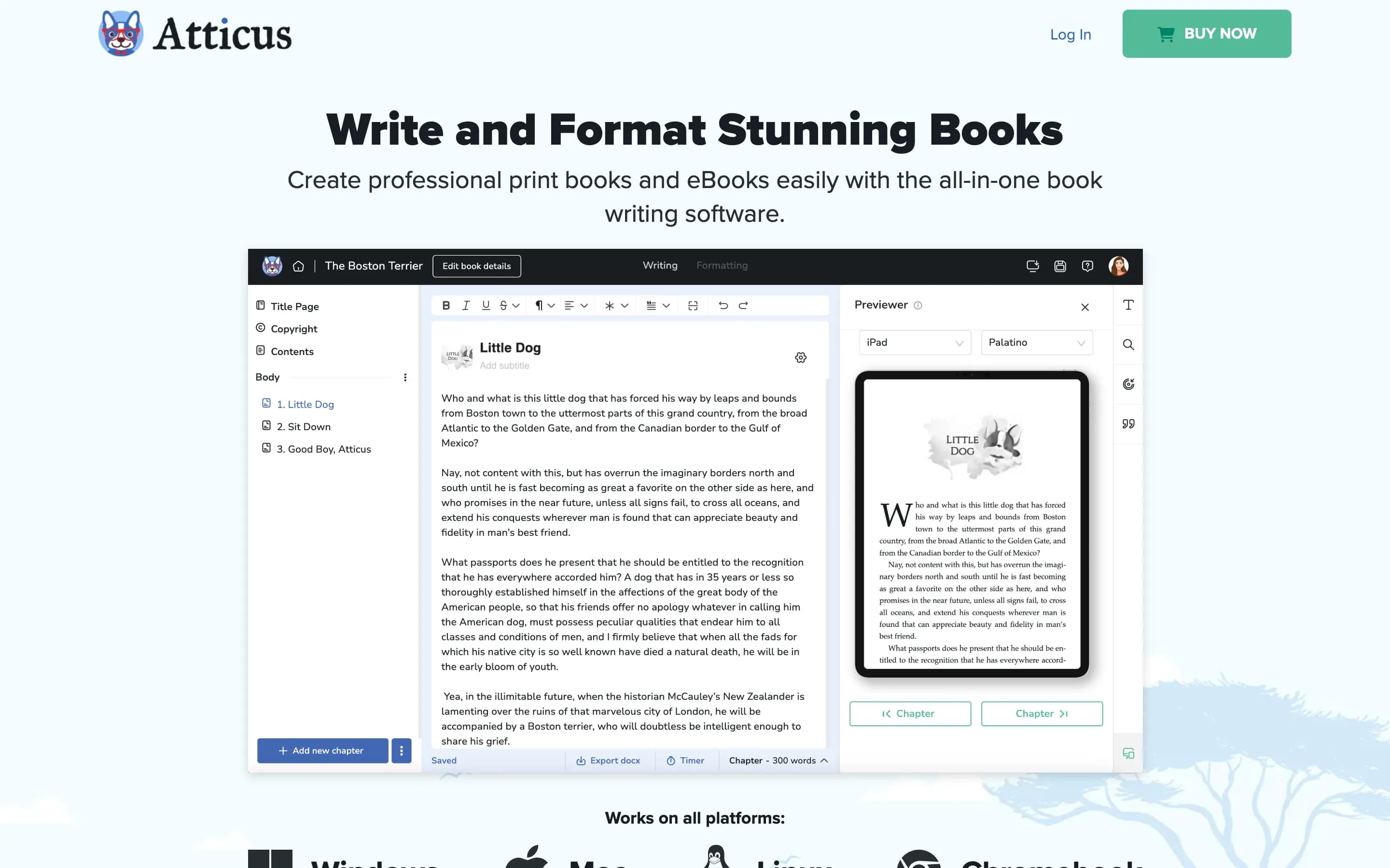 The Atticus homepage